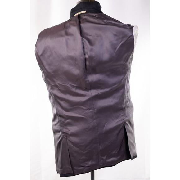 JOE JOSEPH ABBOUD Striped 2 button Blazer Black Jacket 100% Wool Sport coat 40L - Picture 11 of 13